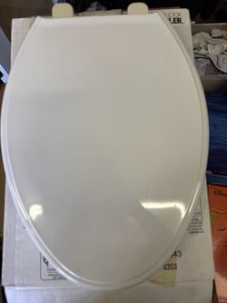 Kohler Elongated Toilet Seat – White (Quick-Release / Quick-Attach Hinges)