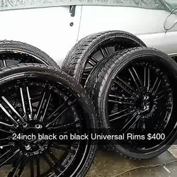 24'Inches Black on Black Universal Rims $450 OBO