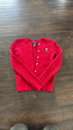 Red girls polo Ralph Lauren  cardigan