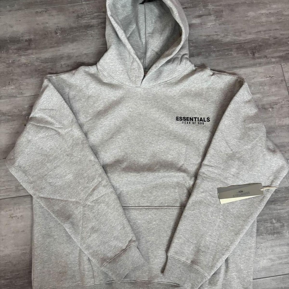 Light grey light oatmeal, essentials hoodie, small large, medium