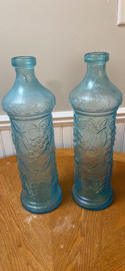 2 Vintage Wine Bottles , Made In Italy