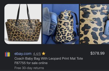 Coach baby bag with leopard print new arrivals