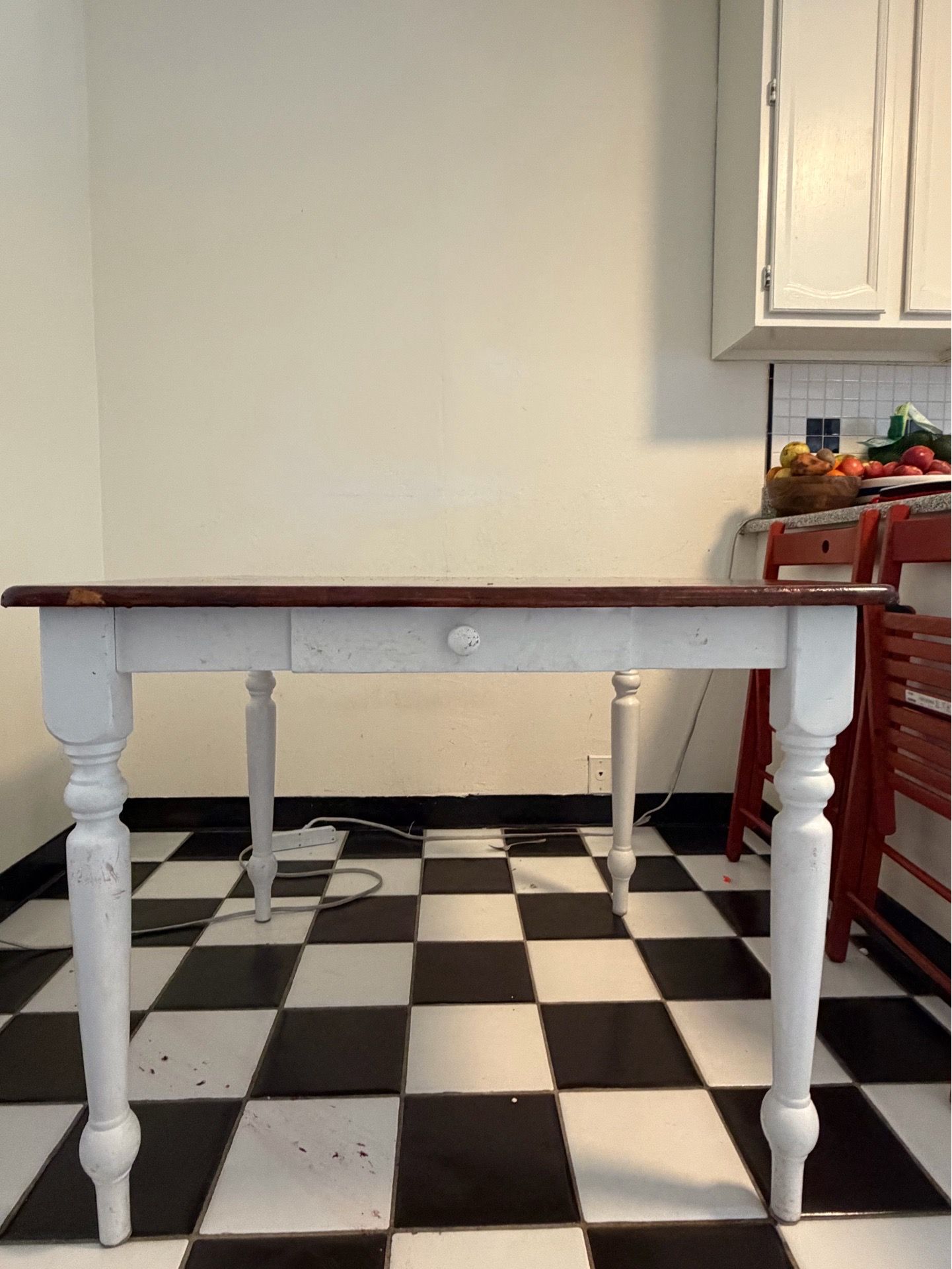 Solid wood table pickup at Menlo Park