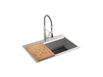 Pro-Inspired
33" top-/undermount single-bowl workstation kitchen sink