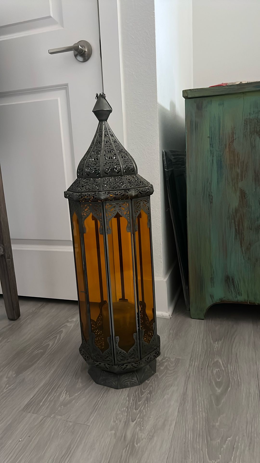 Lantern with candle