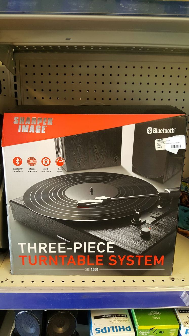 Sharper Image 3-piece turntable set Bluetooth