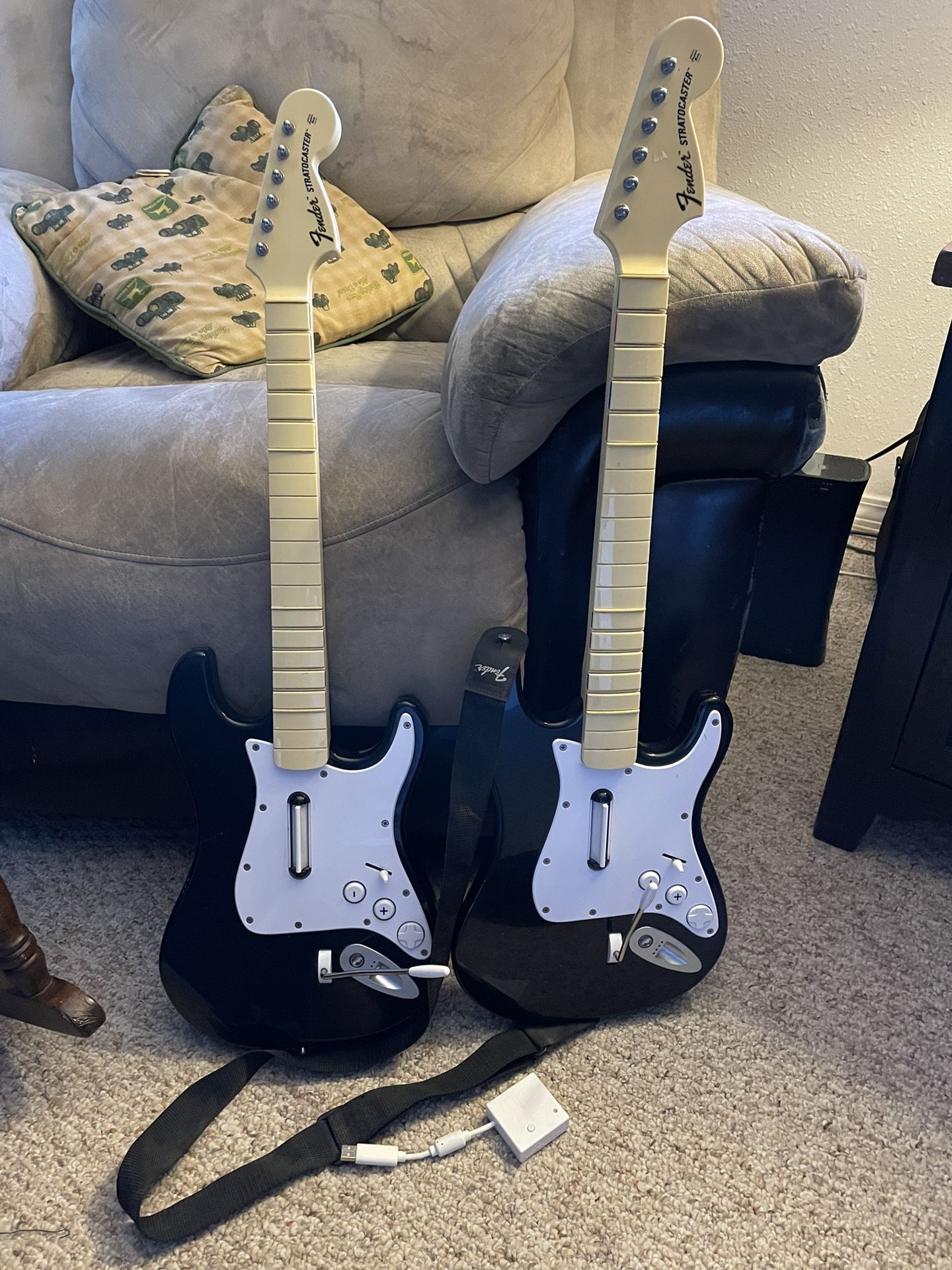 Wii Rock Band Guitars With Dongles