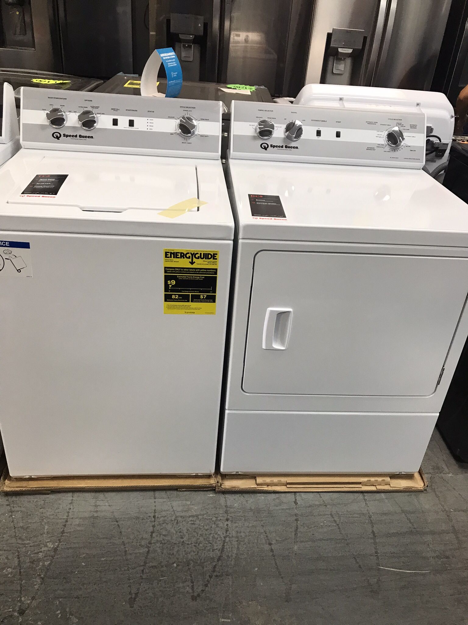 SPEED QUEEN COMMERCIAL HEAVY DUTY WASHER AND GAS DRYER SET BRAND NEW