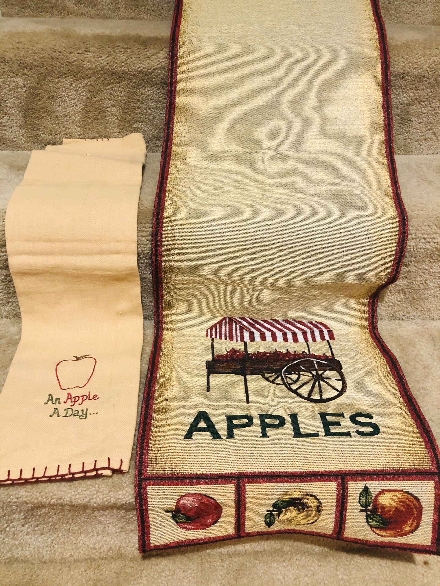 Apple Home Decor (Table Runner+Towel+Wall Hangings+Key Hook+Candle+Office Misc