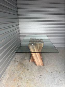 Modern Glass Top Dining Table