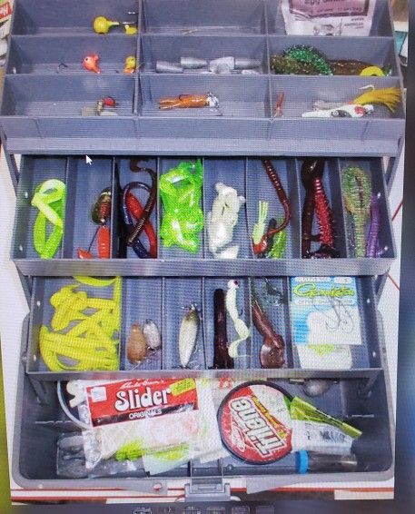 Fishing Tackle Box And Tackle