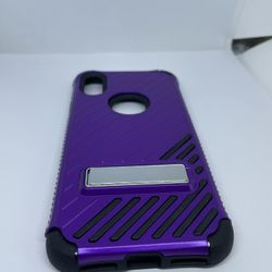 For iPhone X / iPhone 10 Kickstand Purple Case Cover Protector 