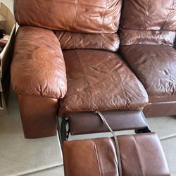 3 Seat Leather Sofa Recliner 