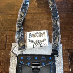 Black And Blue Mcm Bag 