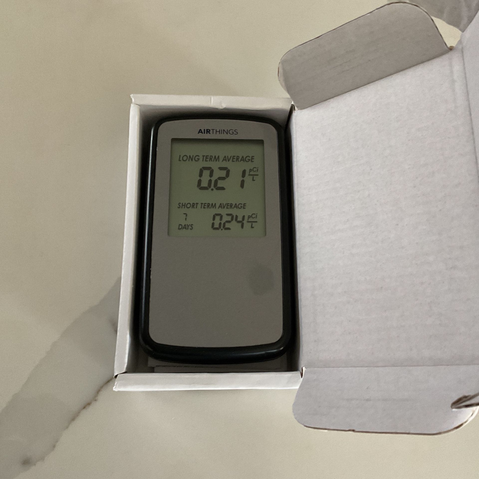 Airthings Corentium Home Radon Detector 223 Portable, Lightweight, Easy-to-Use, (3) AAA Battery Operated, USA Version, pCi/L