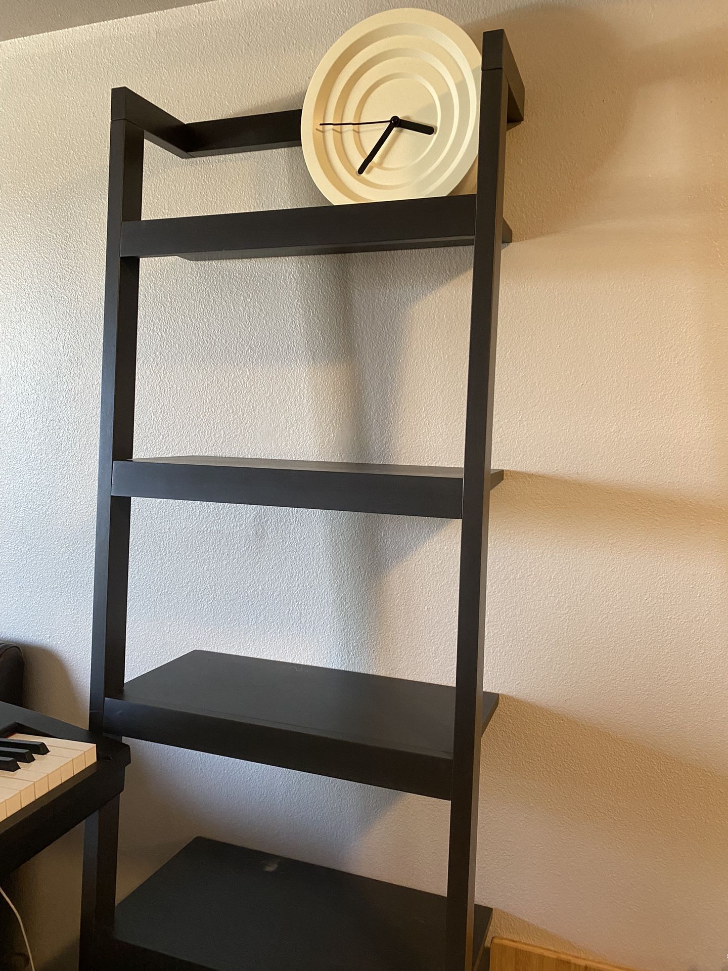 Tall Leaning Wall Shelf - Black (Crate & Barrel)