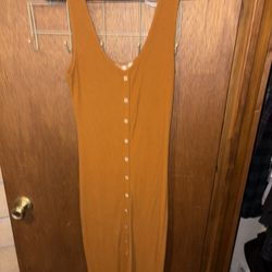 Orange Woman's Summer Dress: Size L (Runs Small)
