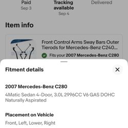 Car Parts 2007 C280