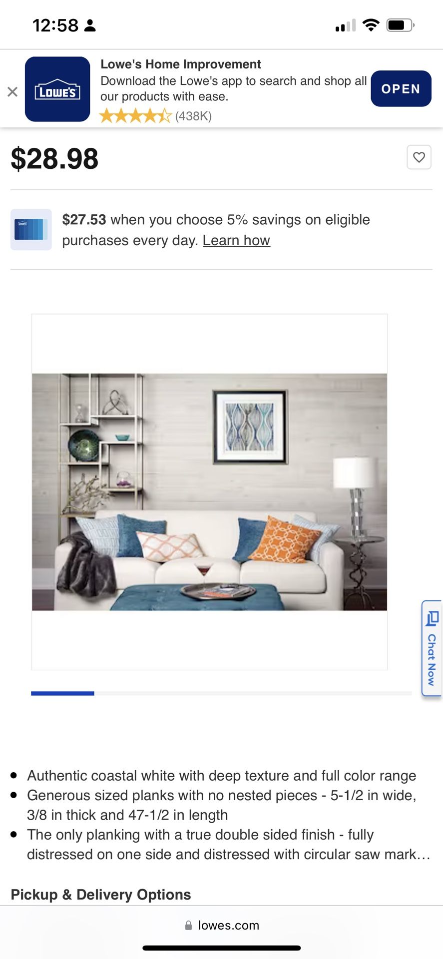 Four Packs Of Coastal White Wooden Planks Never Opened