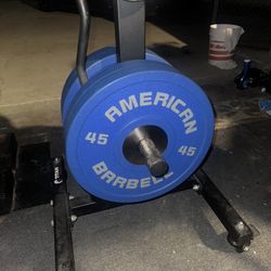 American Barbell 45lbs Olympic Urethane Weight Plates 