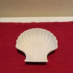 Vintage Japanese Scallop Shell Ceramic Dish