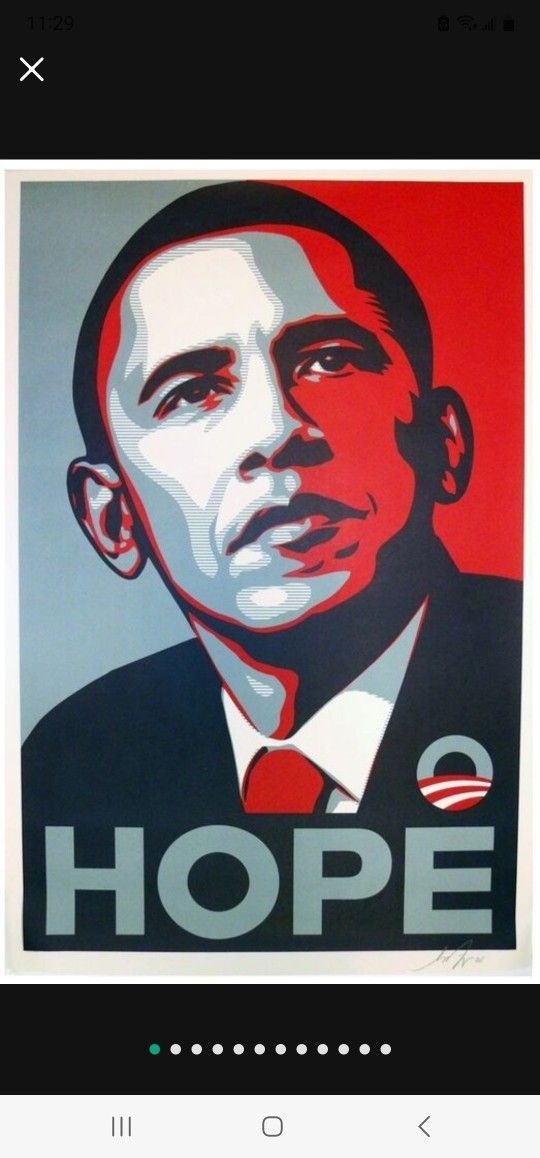 Shepard Fairey Obama iconic Hope poster and others. RARE signed artwork.