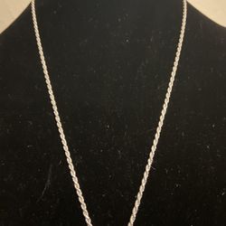 Rope Chain 22” with San Judas Silver $90