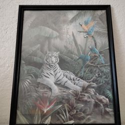 Tiger With Parrots