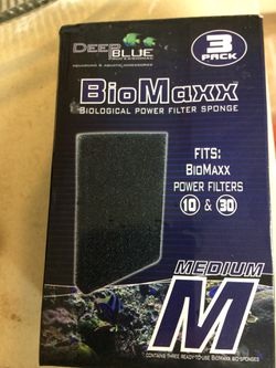 Biomax size 30 aquarium filters sponges three pack