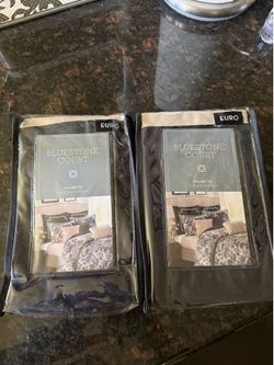 Brand New Bluestone court Palmetta European Sham (x2)