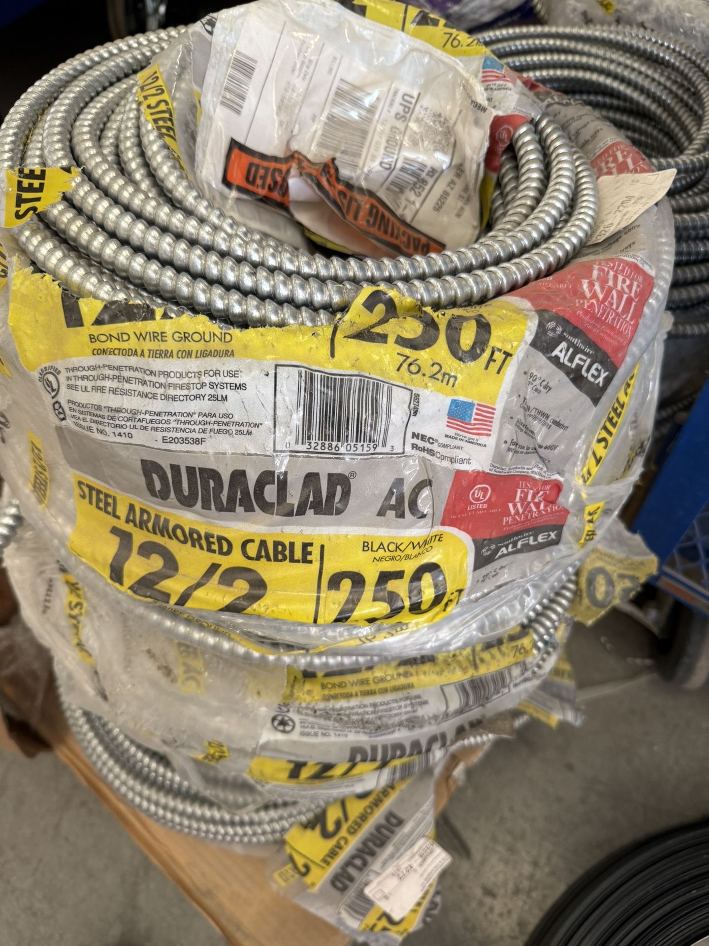 600-Volt 250 ft. 12/2 Duraclad Type BX/AC SA Lightweight Steel Armored Cable