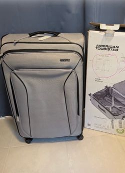 New American Tourister XLite 28” Spinner Large GRAY Softside Suitcase Expandable Luggage
