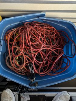 Box Of Power Cables - Heavy Duty - Various Lengths 