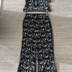 White House Black Market Matching Wide-Leg Pant Set