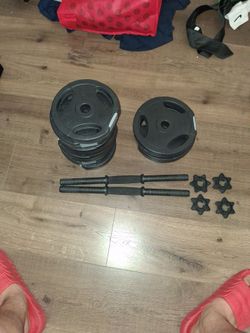 Plastic dumbell set