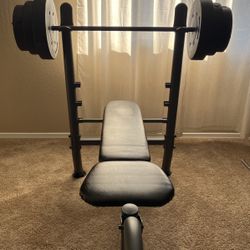 Bench Press And Weight Set 