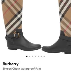 Gently Used Burberry 100% Authentic Rain Boots. 