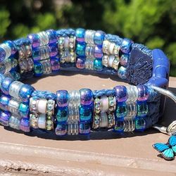 Custom Handmade Beaded Bling Dog Collar