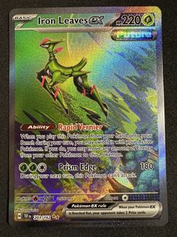Pokemon Iron Leaves EX 203/162 Temporal Forces Special Illustration Rare NM