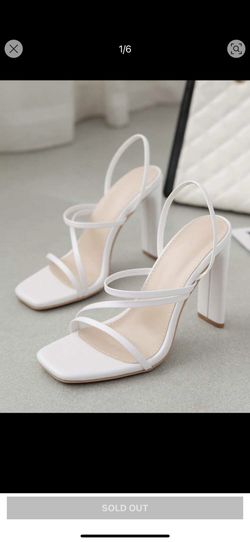 White Strap Heels 