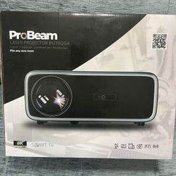 Probeam 8k  Smart Tv Laser Projector With 72in Digital Projector Screen( BRAND NEW!