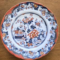 RARE England Imari Floral Pattern DAVENPORT 1193 Ironstone Dessert Plates, ca. 1856, CHINOISERIE #2