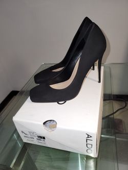 Aldo Black Square Toes Pumps