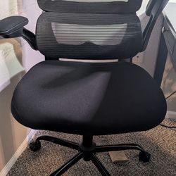 Black Wood Desk with Chair – Home Office / Study Desk