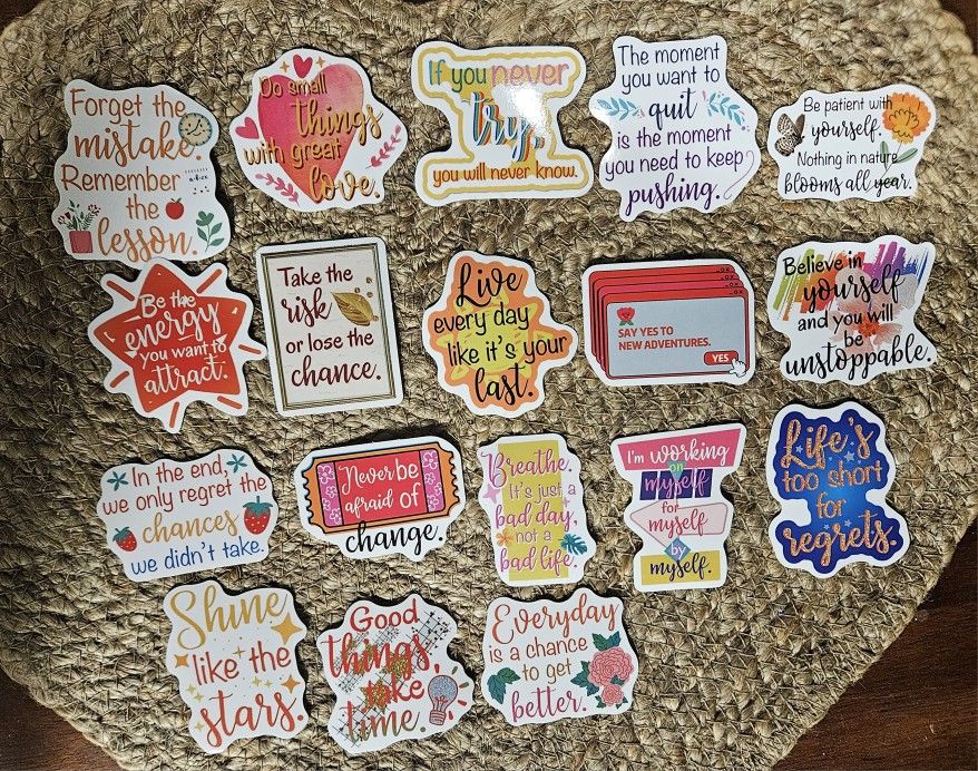 18 Inspirational Stickers 