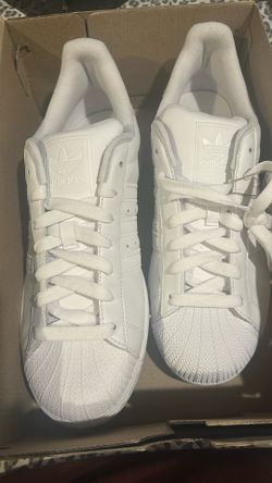 Men’s Size 12 All White Adidas Superstars II  