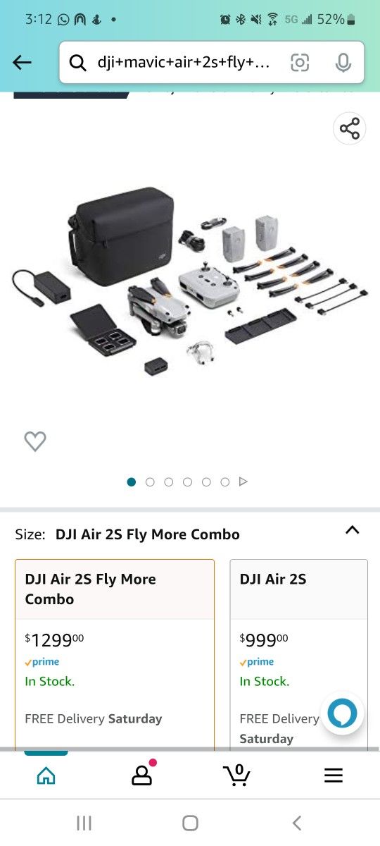 DJI AIR 2S DRONE Fly More Combo With Smart Remote