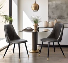 ✨ Homy Casa Modern Dining Chairs Set of 2 – Stylish Grey ✨