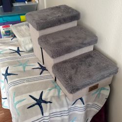 3step Dog Or Cat Stairs With Storage For Toys