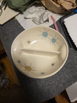 Vintage Franciscan Mid-Century Divided Ceramic Dish. 0903709